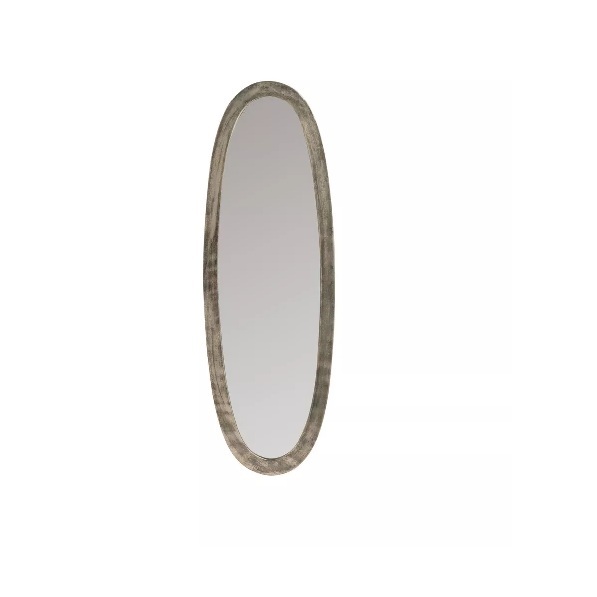 Miroir Ovale aluminium Gris 100cm