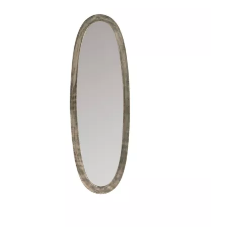 Miroir Ovale aluminium Gris 100cm
