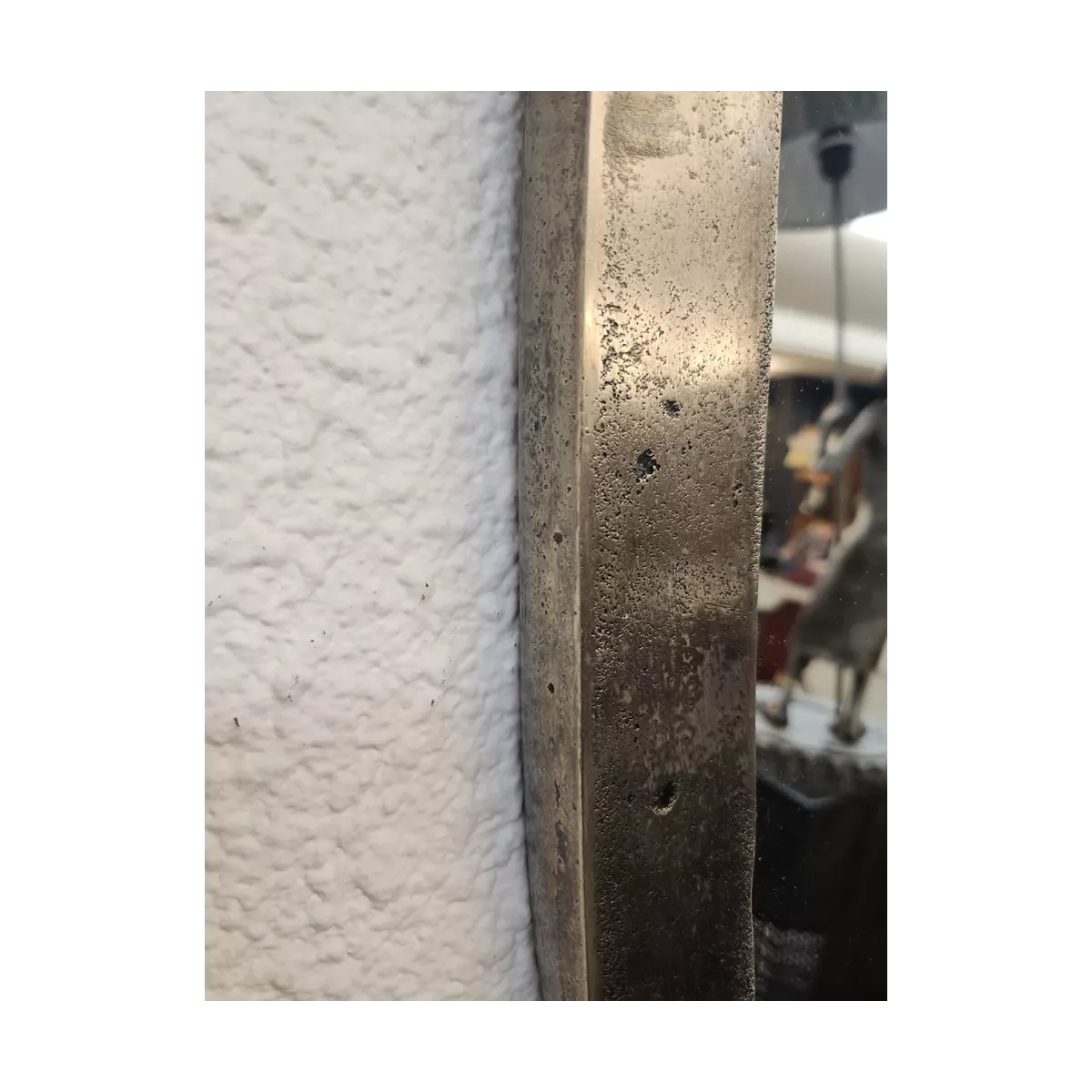 Miroir Ovale aluminium Gris 100cm