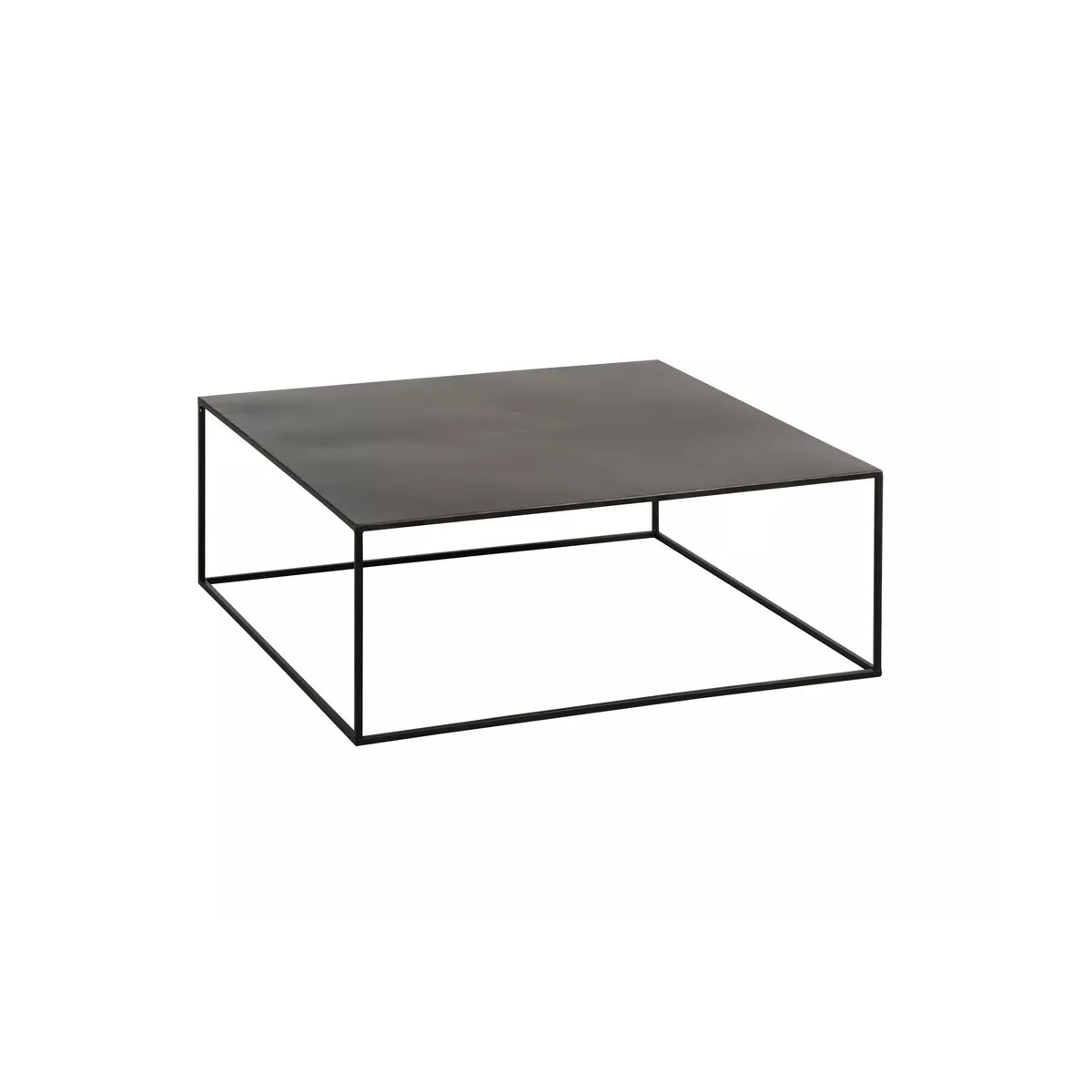 Table Basse carré métal noir 80x80