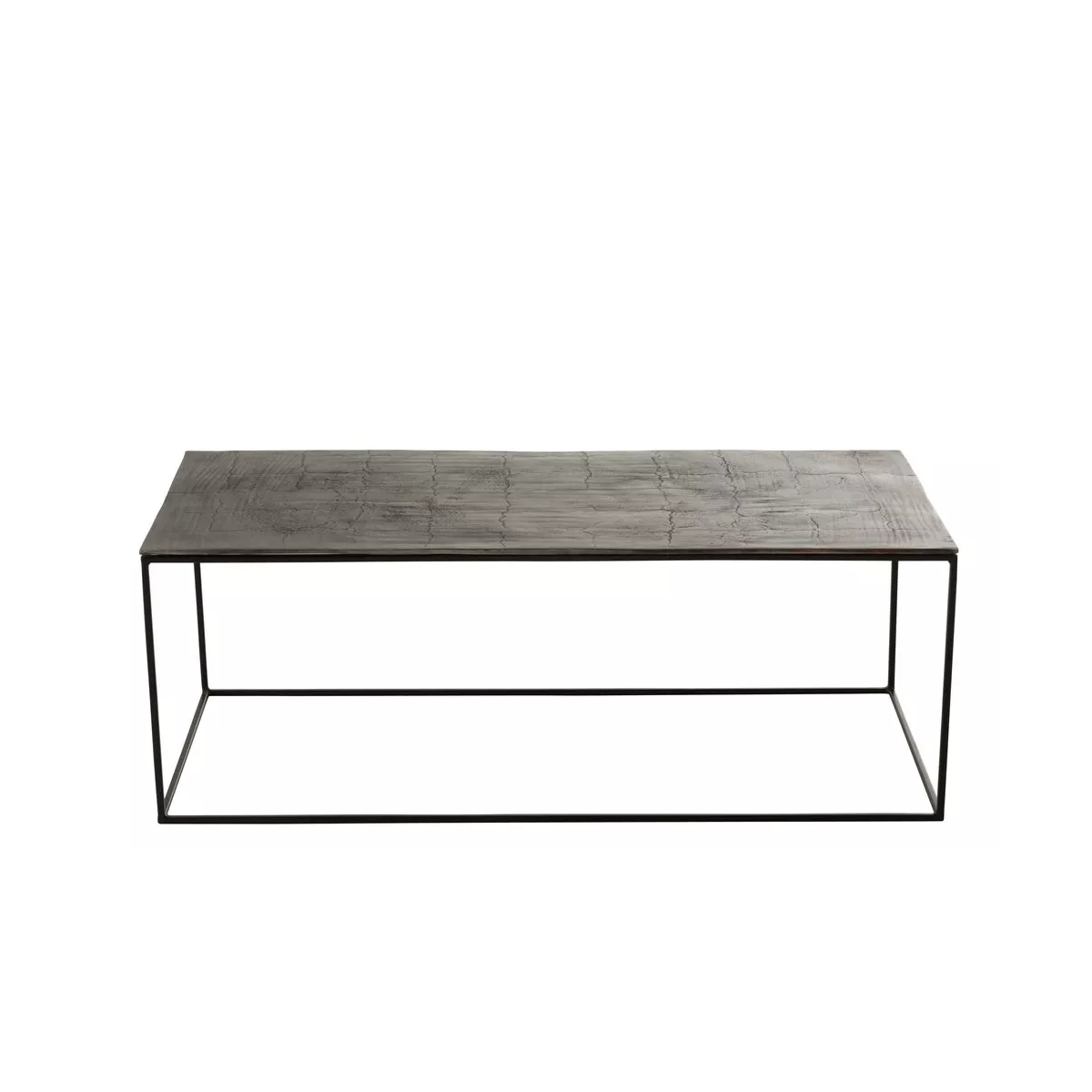 Table Basse Victoire Rectangle Aluminium Gris Foncé