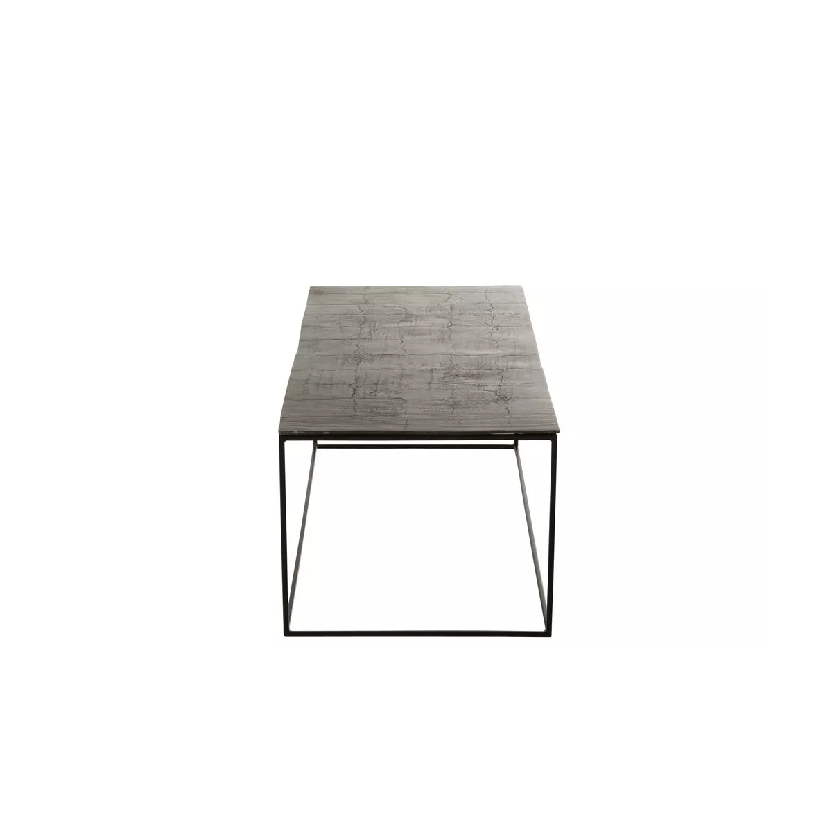 Table Basse Victoire Rectangle Aluminium Gris Foncé