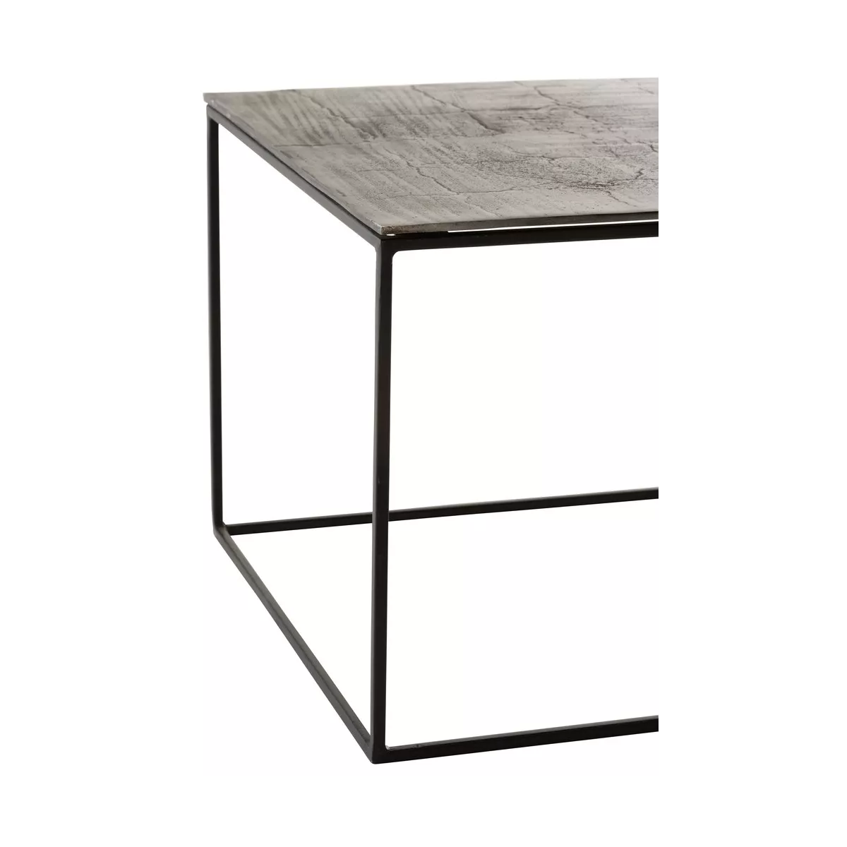 Table Basse Victoire Rectangle Aluminium Gris Foncé