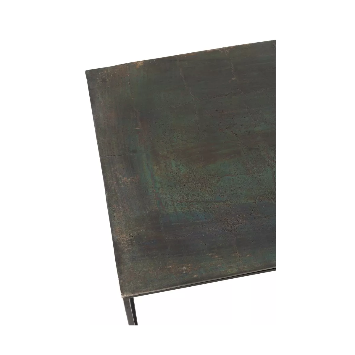 Table Basse Victoire Rectangle Aluminium Gris Foncé
