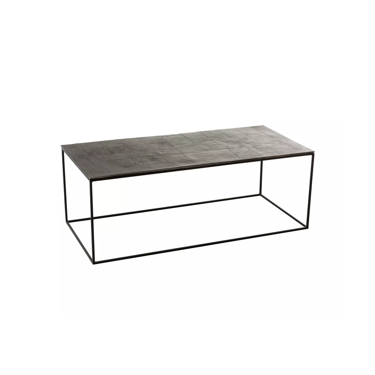 Table Basse Victoire Rectangle Aluminium Gris Foncé