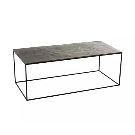 Table Basse Victoire Rectangle Aluminium Gris Foncé