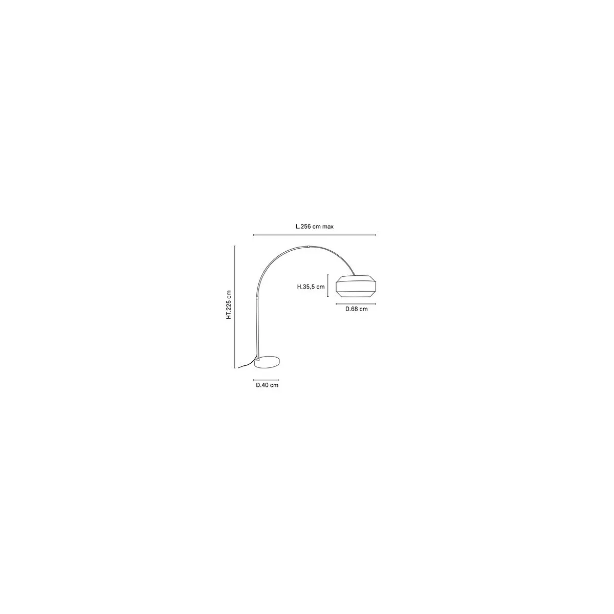 Lampadaire Cosiness Tissu Bouclette h225