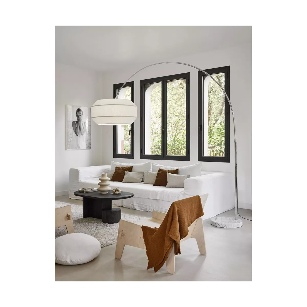 Lampadaire Cosiness Tissu Bouclette h225