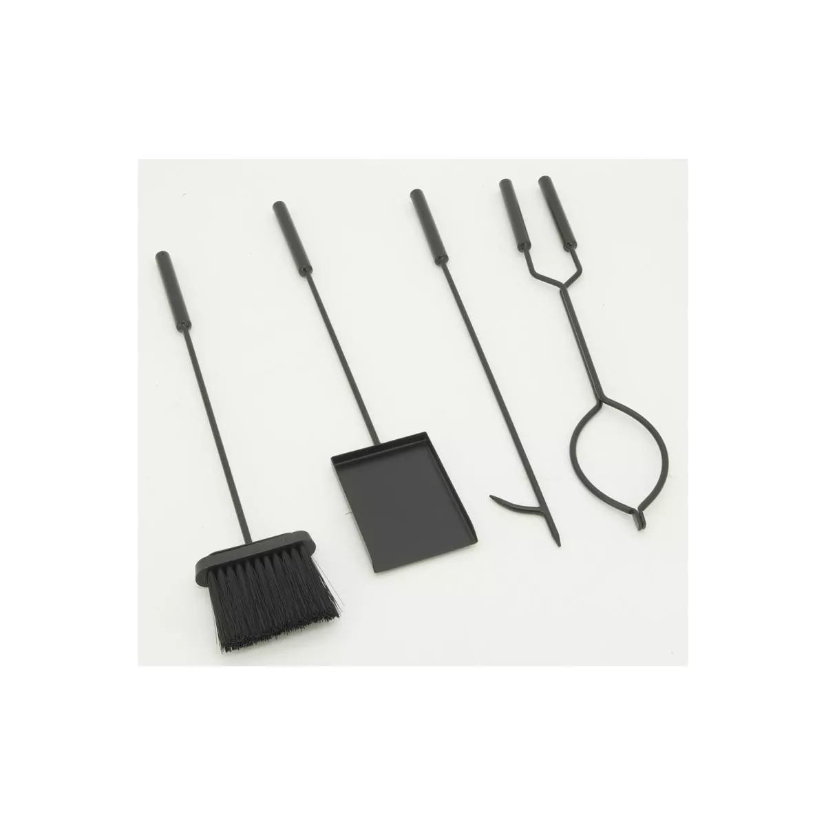 Porte Buches en métal noir + 4 accessoires
