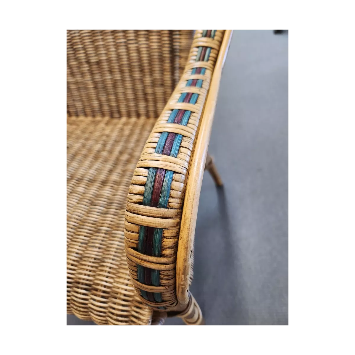 Fauteuil Grand Père Patine avec couleur