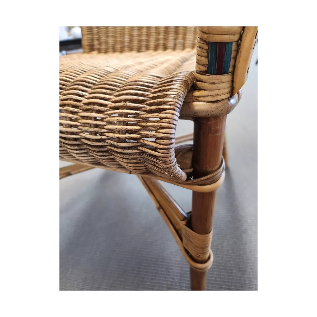 Fauteuil Grand Père Patine avec couleur