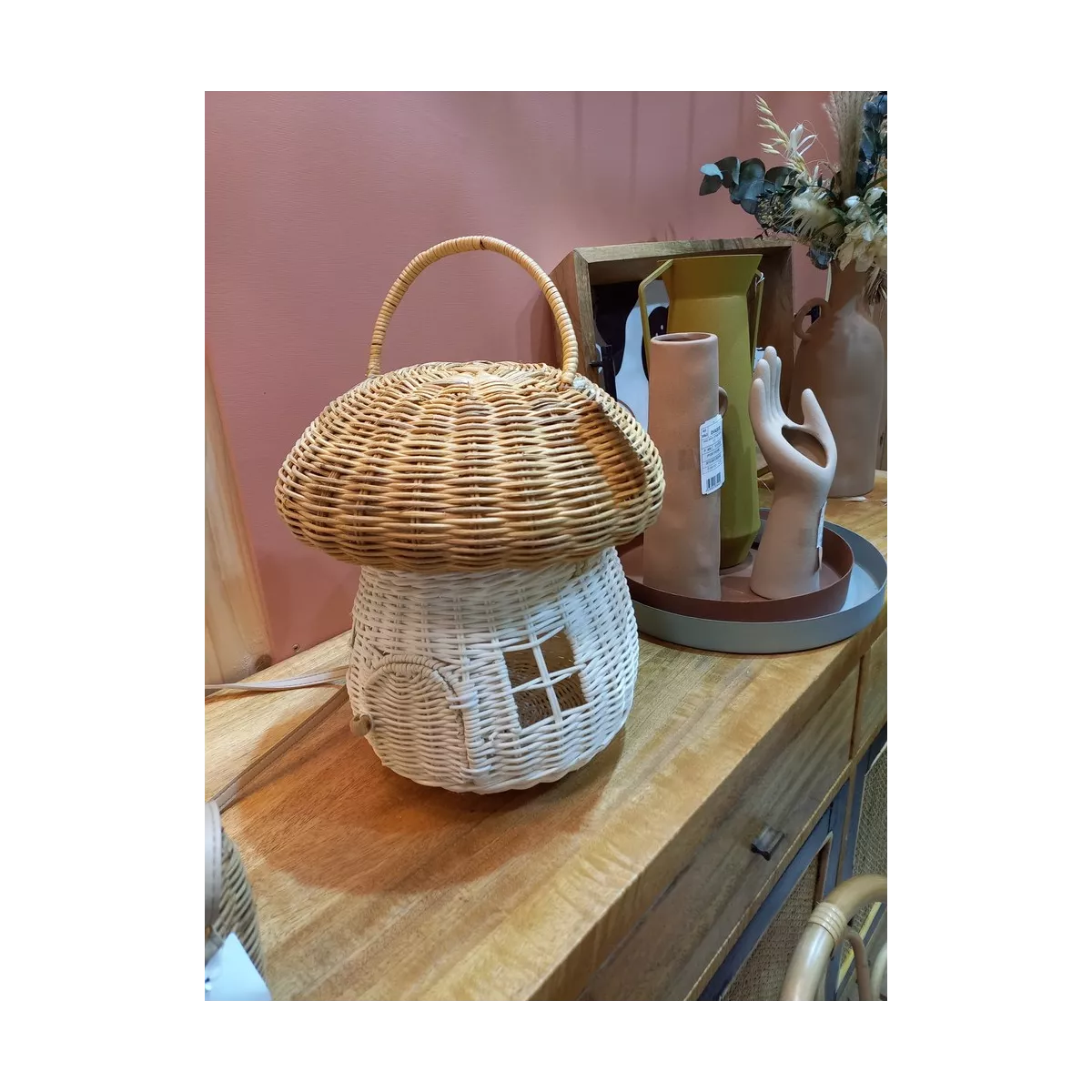 Panier rotin Maison Champignon