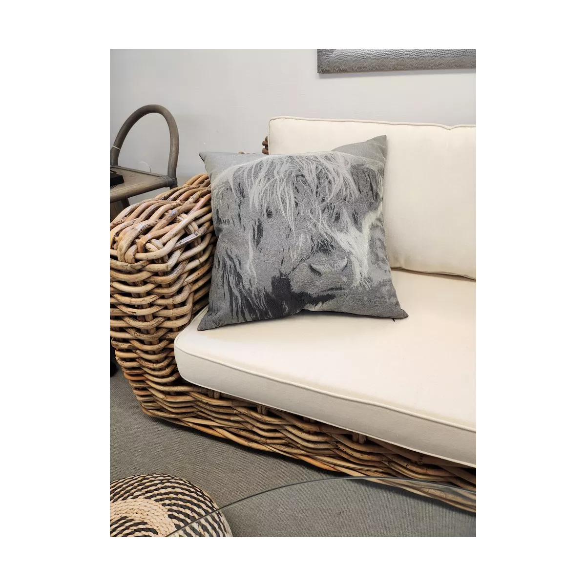 Coussin Bison 60x60