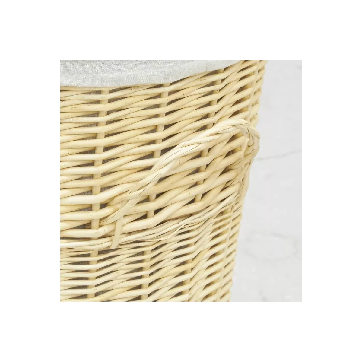 Panière à Linge Olivia Ronde Osier 43x43