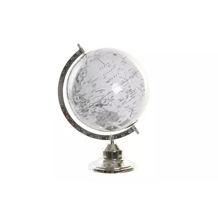 Mappemonde Argentée H.38cm