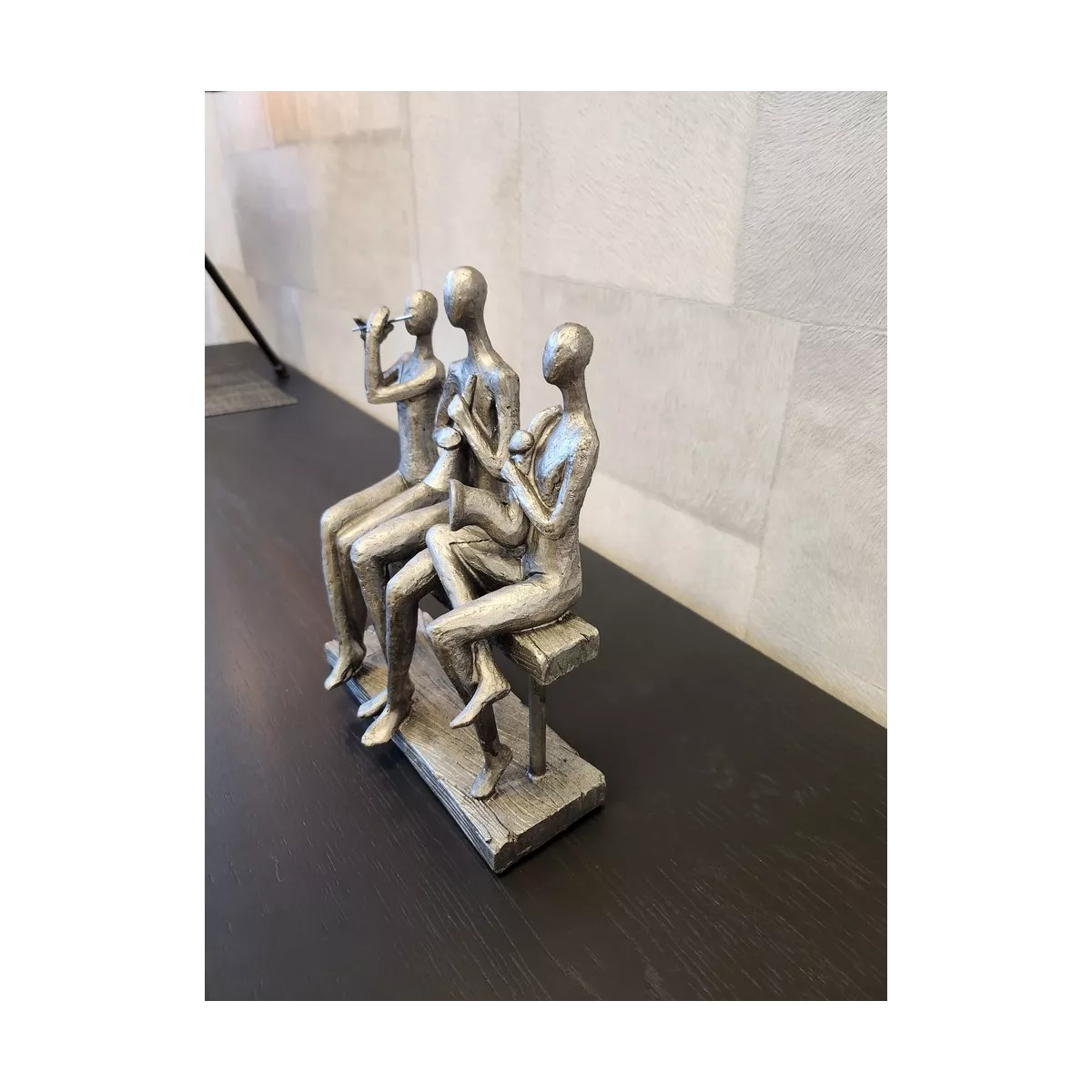Sculpture 3 Musiciens Argent