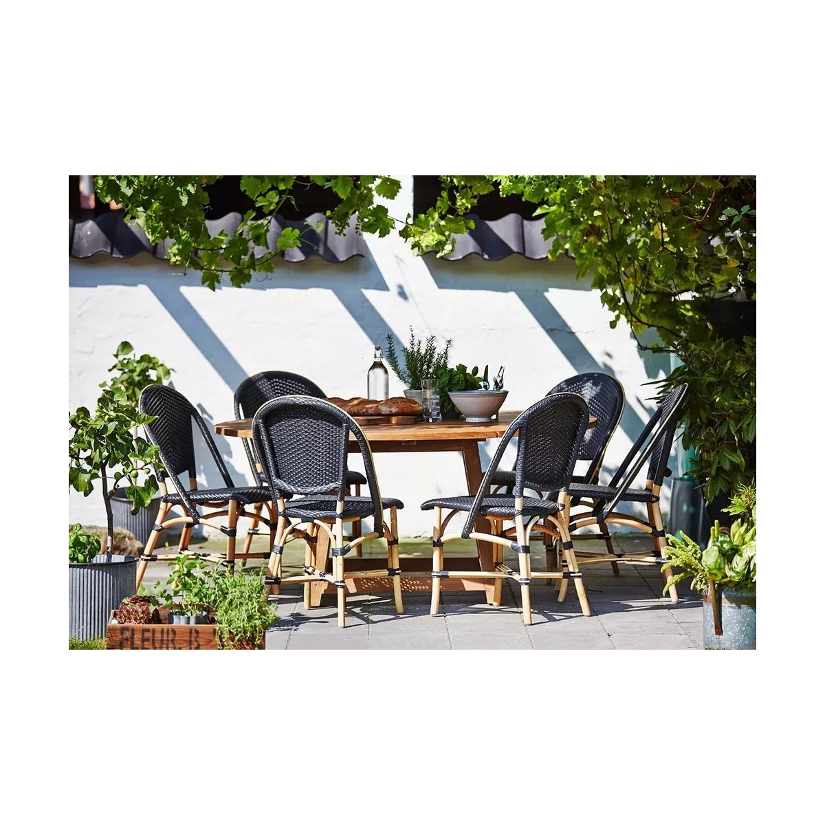 Chaise Rotin Sofie Noir