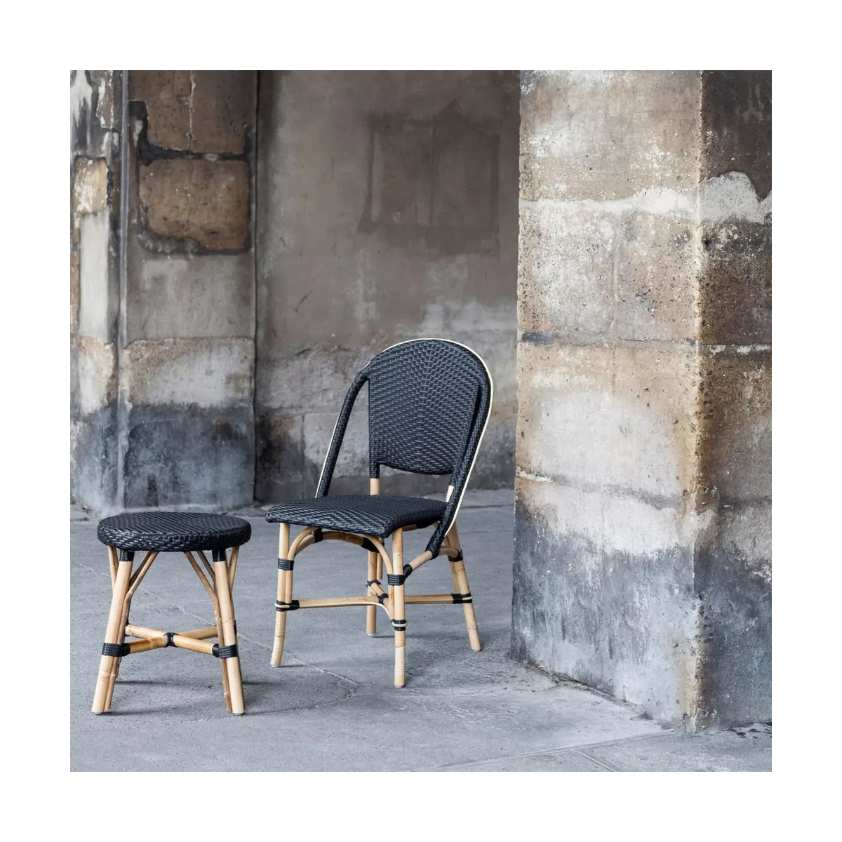 Chaise Rotin Sofie Noir