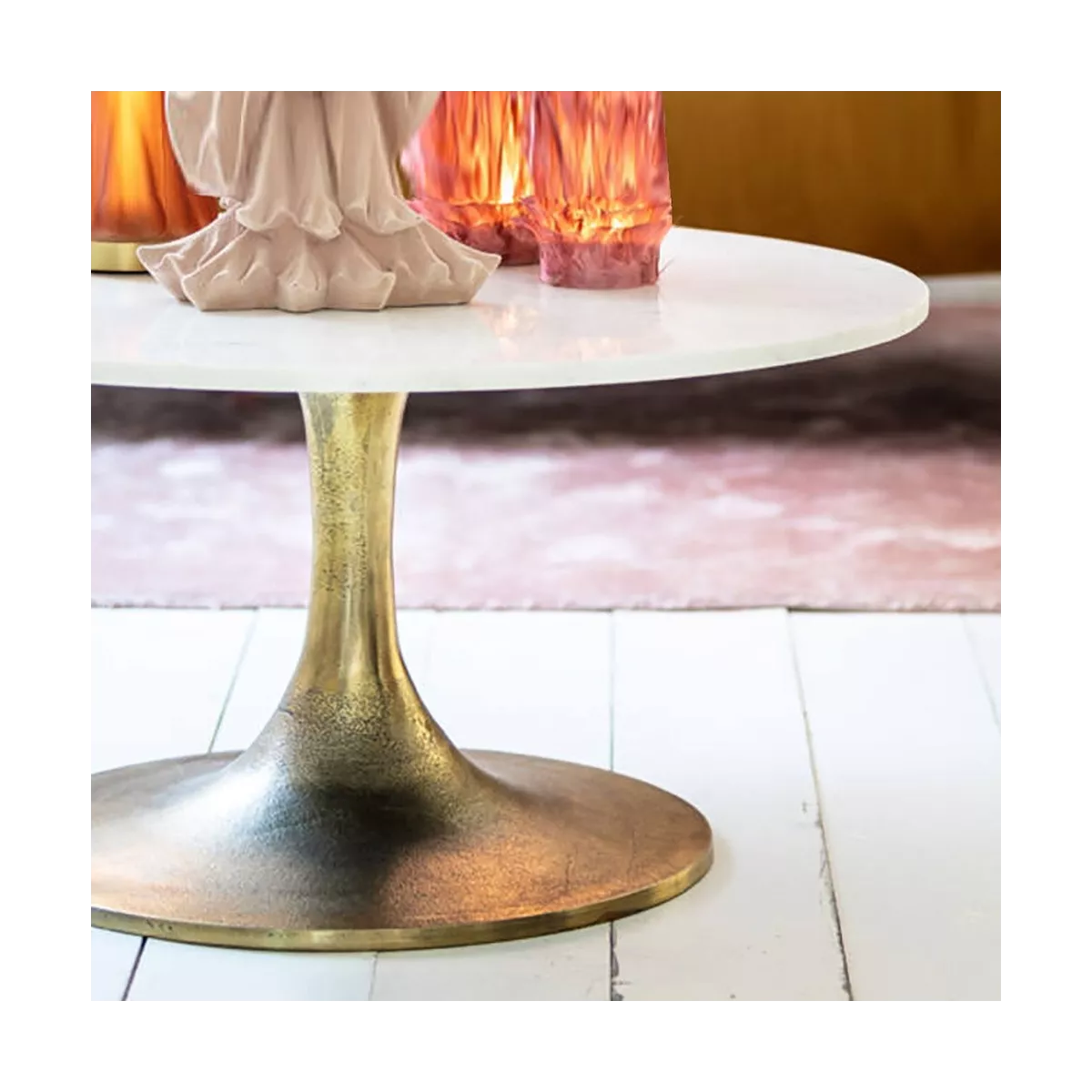 Table Basse Rickerd 76x76 en Marbre