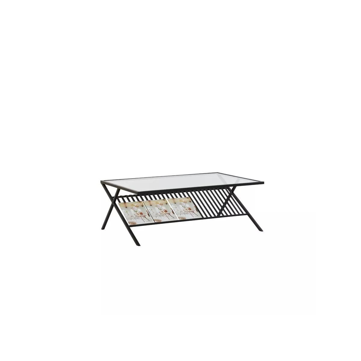 Table Basse Ezra 110x70 métal noir