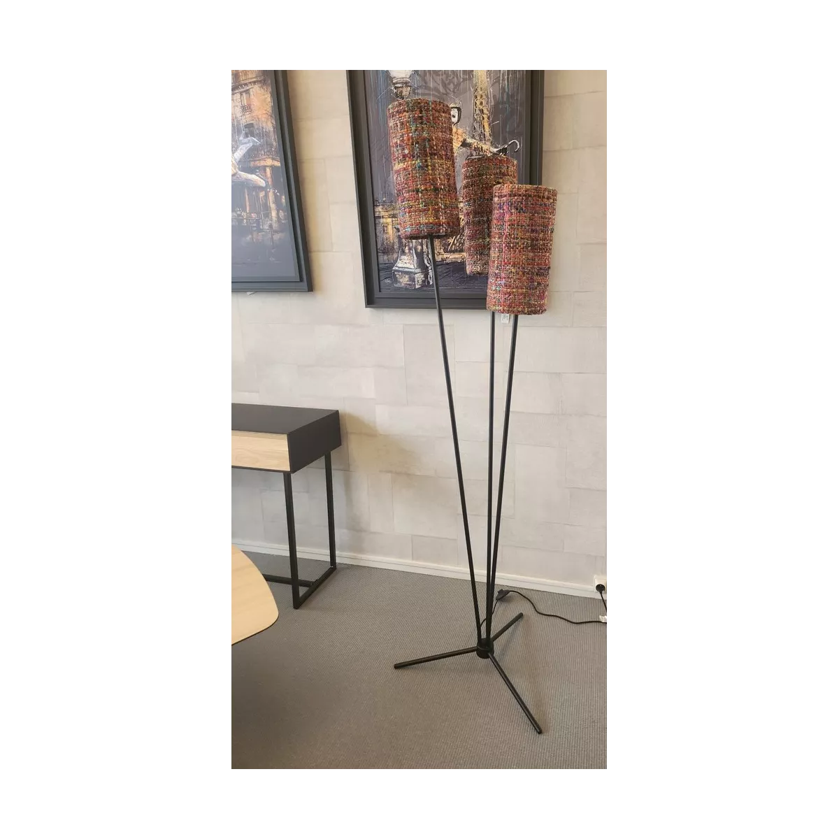 Lampadaire 3 branches Bahu H.173cm