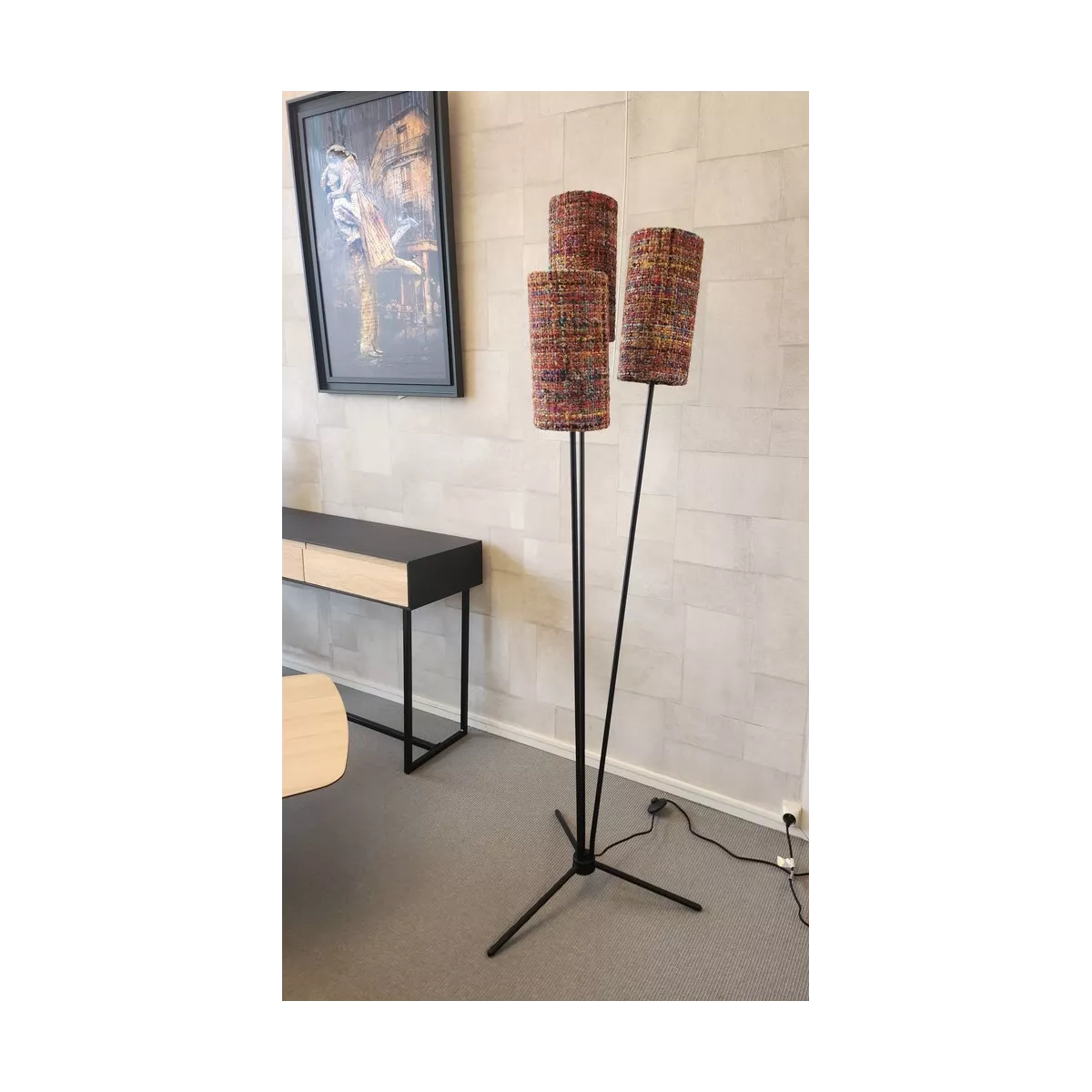 Lampadaire 3 branches Bahu H.173cm