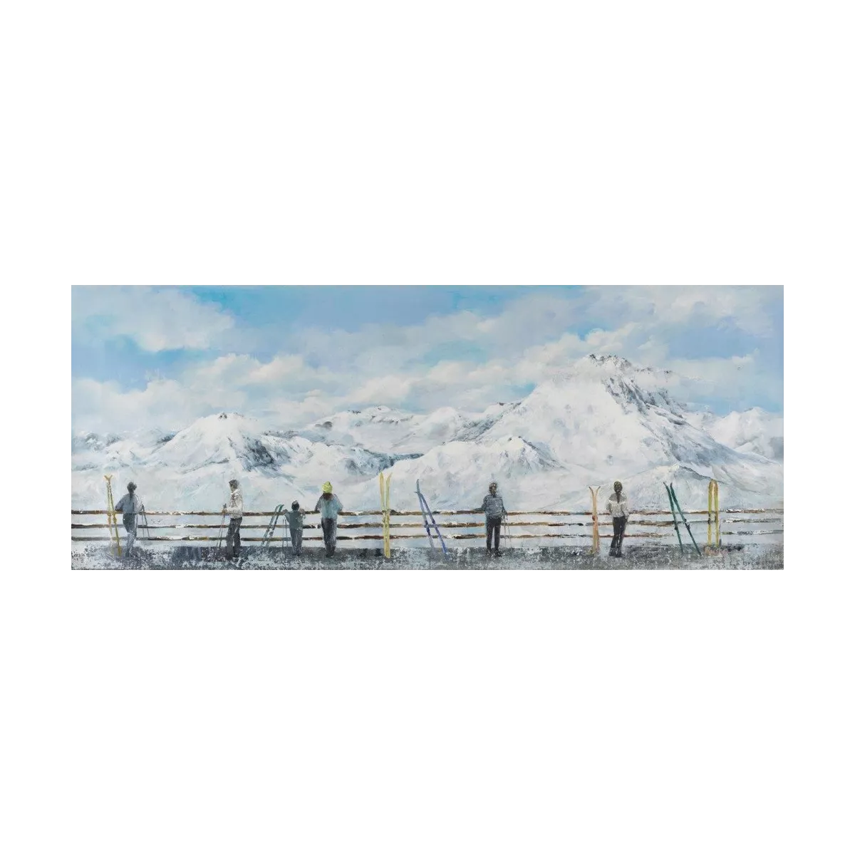 Tableau Terrasse à la Montagne  120x50