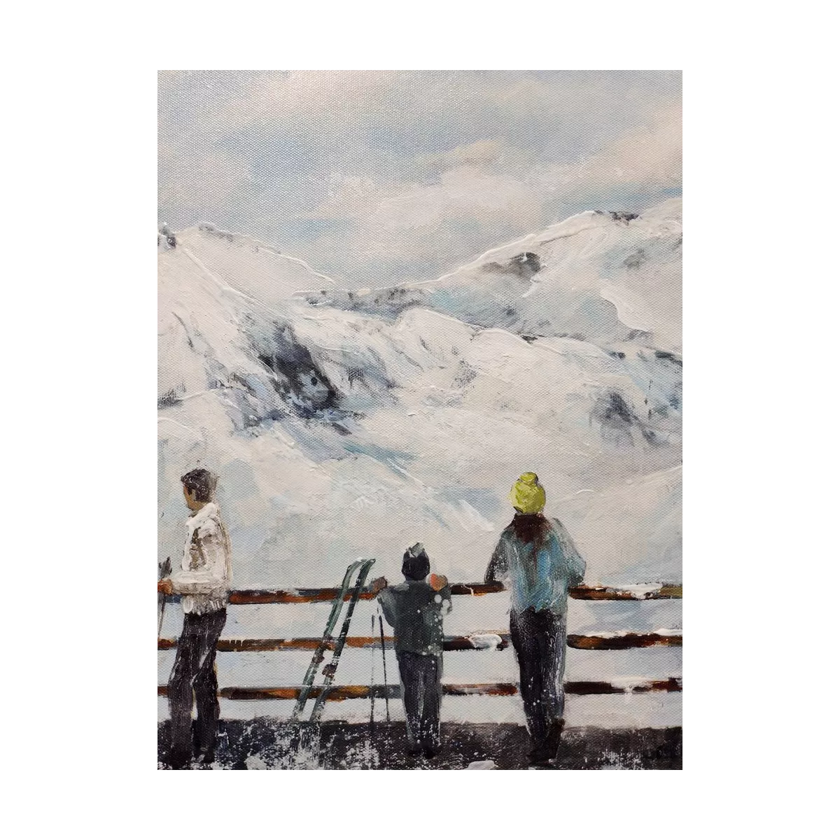 Tableau Terrasse à la Montagne  120x50