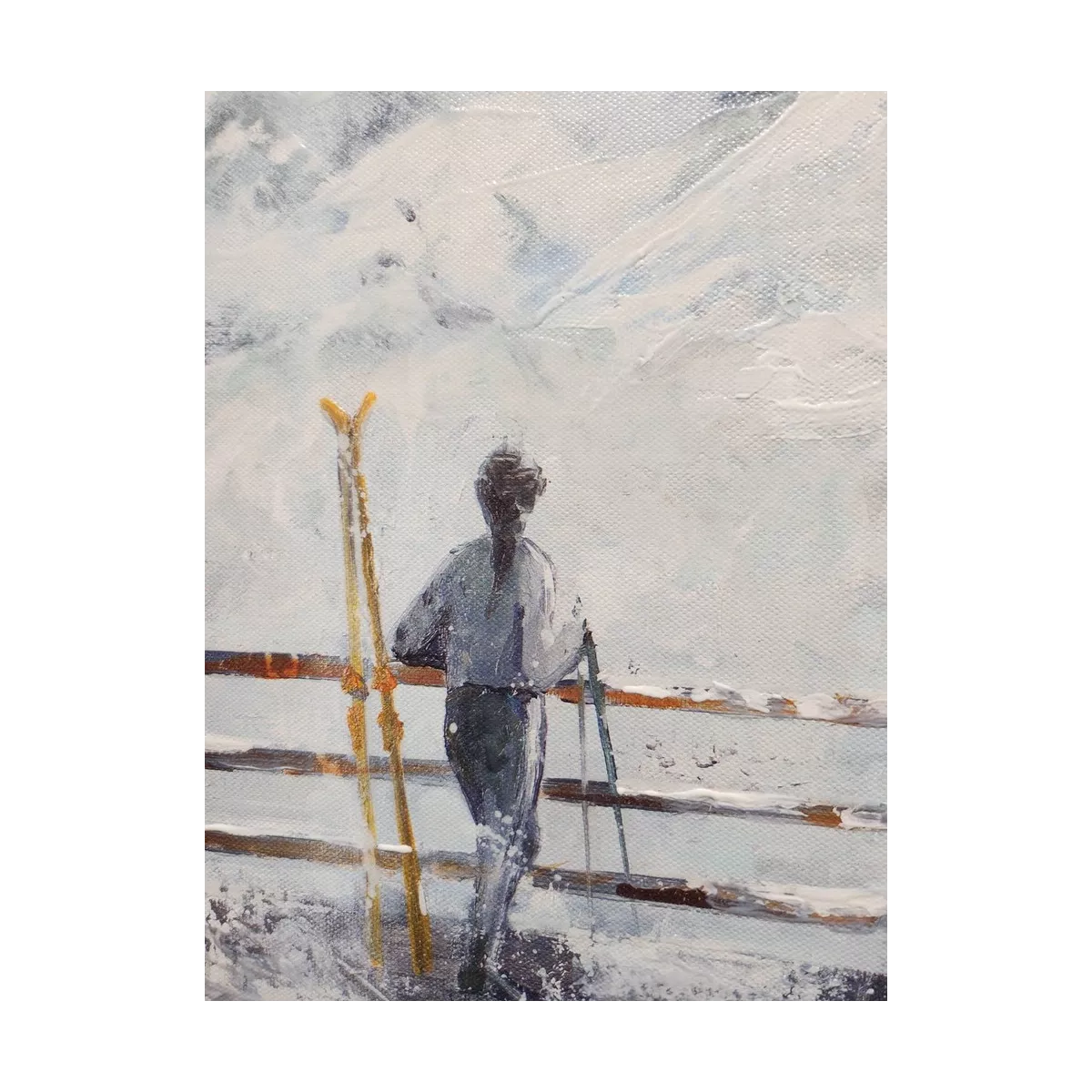 Tableau Terrasse à la Montagne  120x50