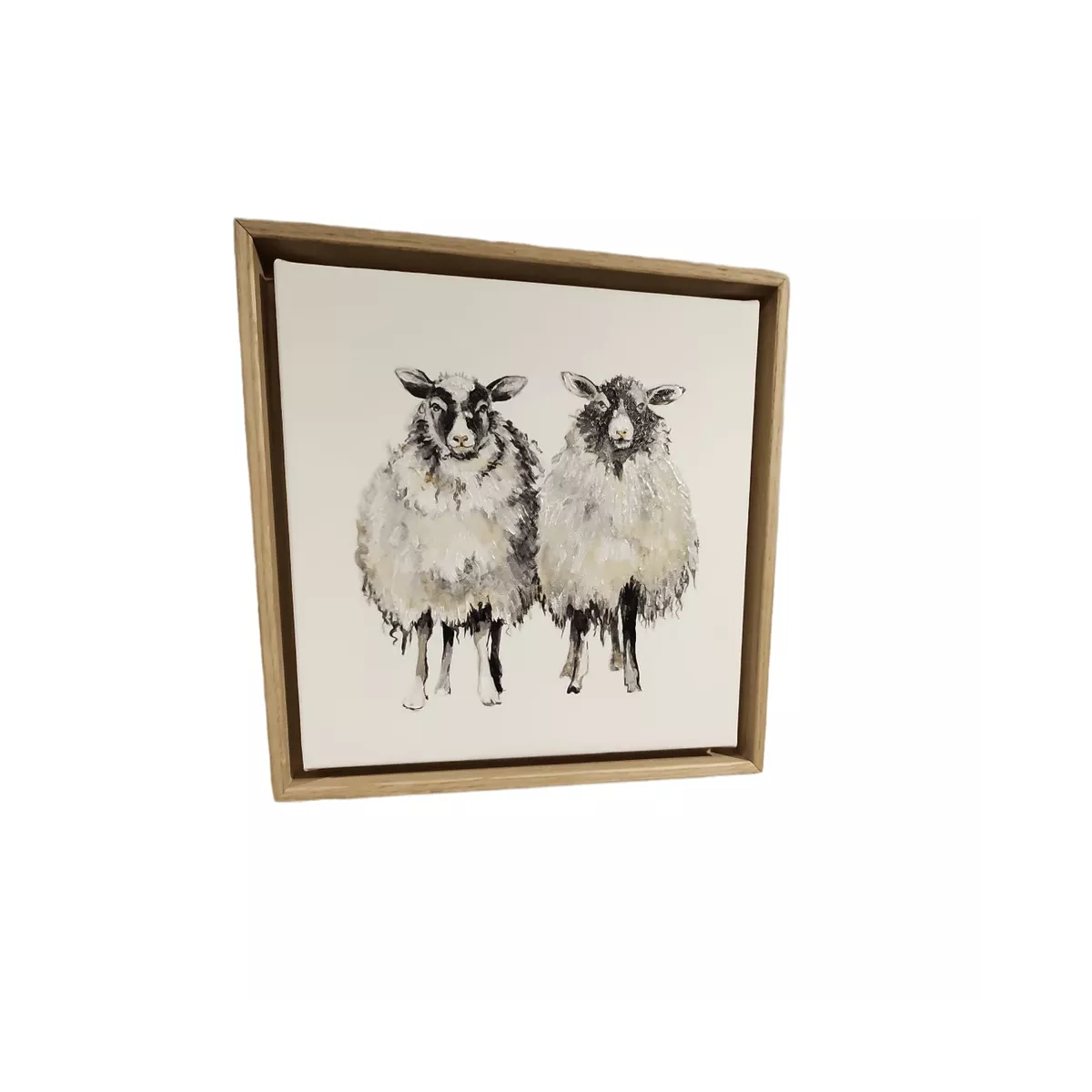 Tableau Deux Moutons 34x34