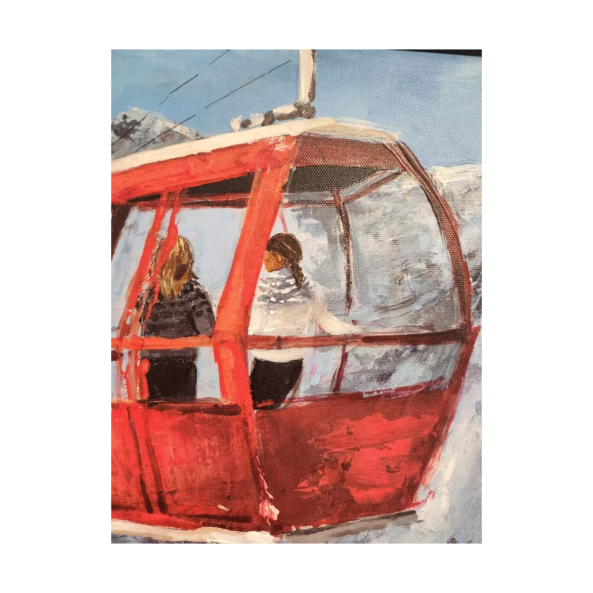 Tableau au ski II 50x40