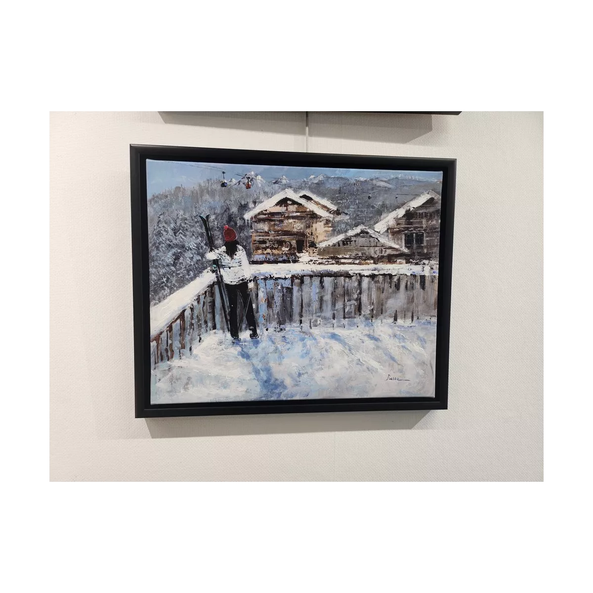 Tableau au ski 50x40