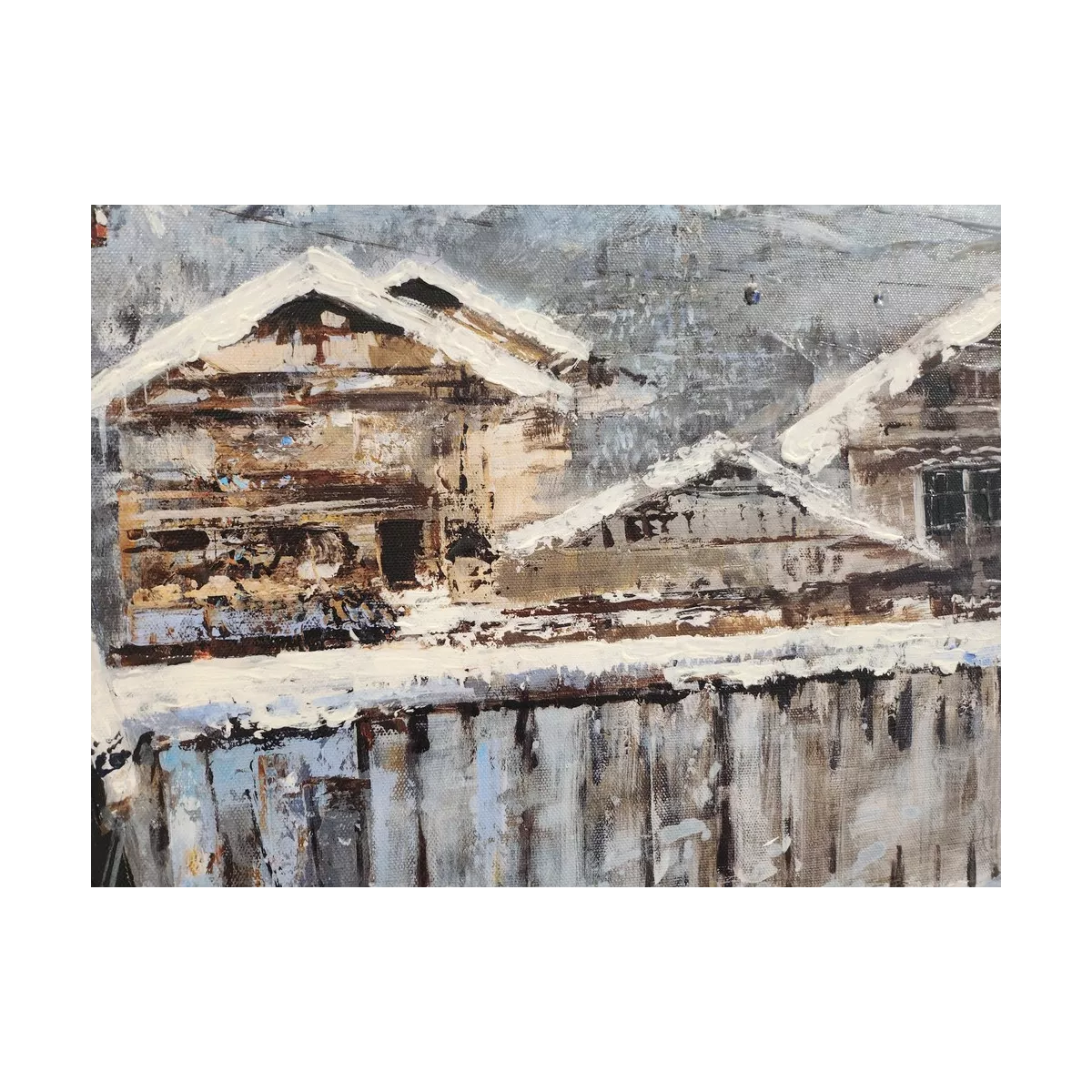 Tableau au ski 50x40