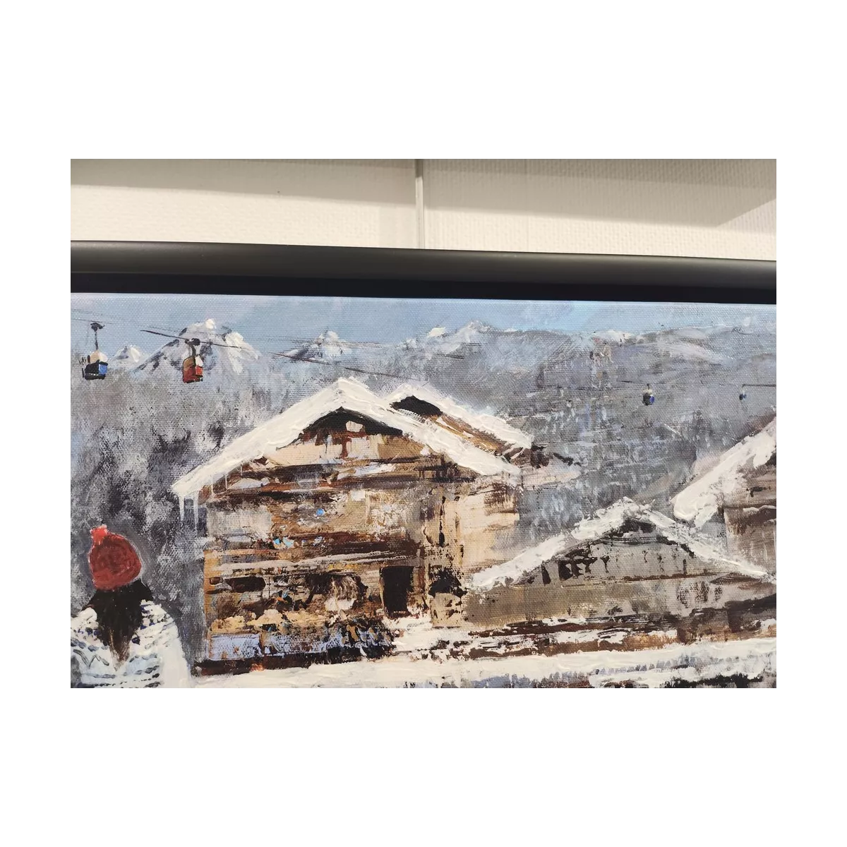 Tableau au ski 50x40