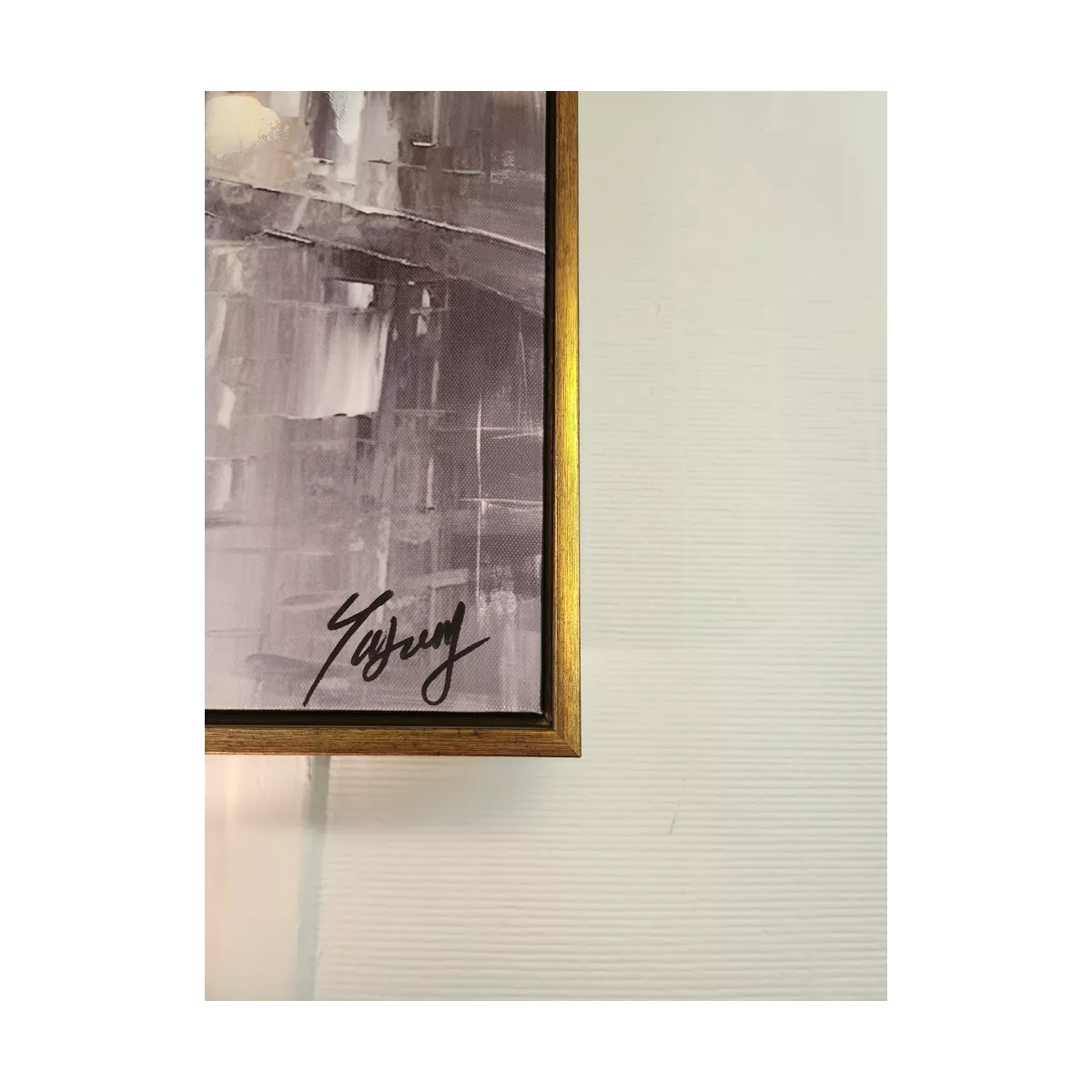 Tableau Promenade sous la pluie à Paris 60x60