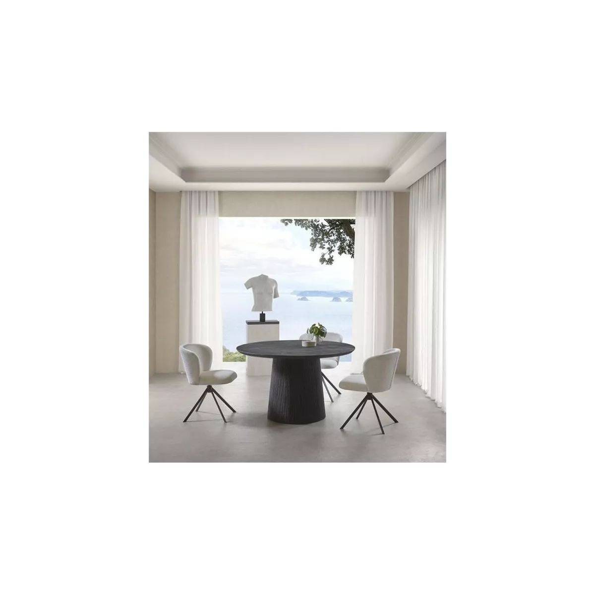 Table Ronde Argus Acacia Noir