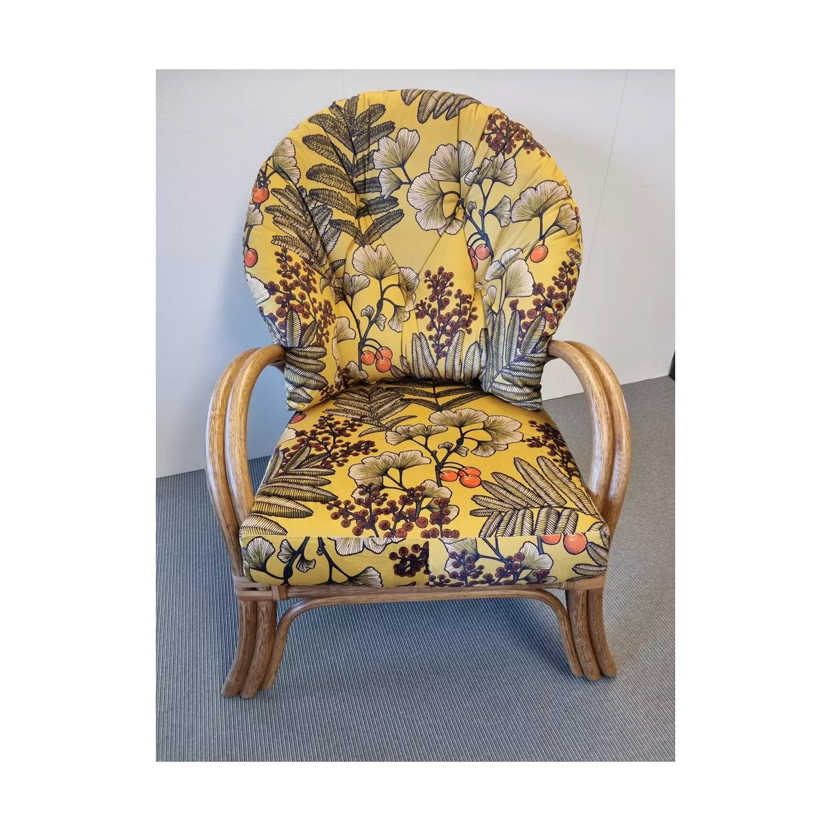Fauteuil Sydney Noisette Tissu Victoria