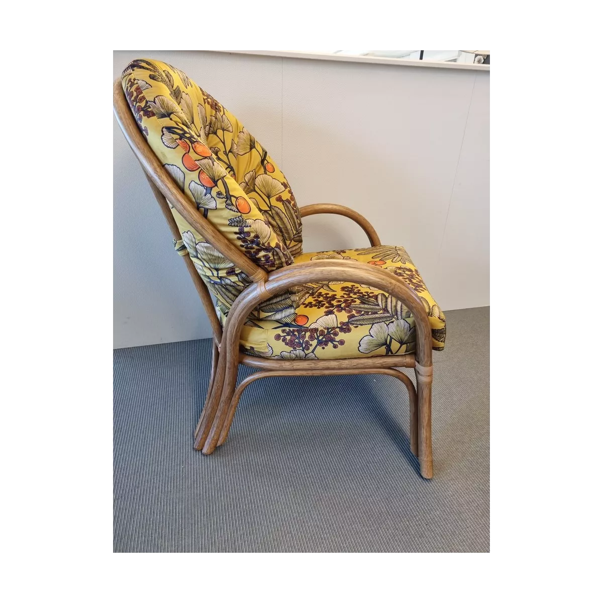 Fauteuil Sydney Noisette Tissu Victoria