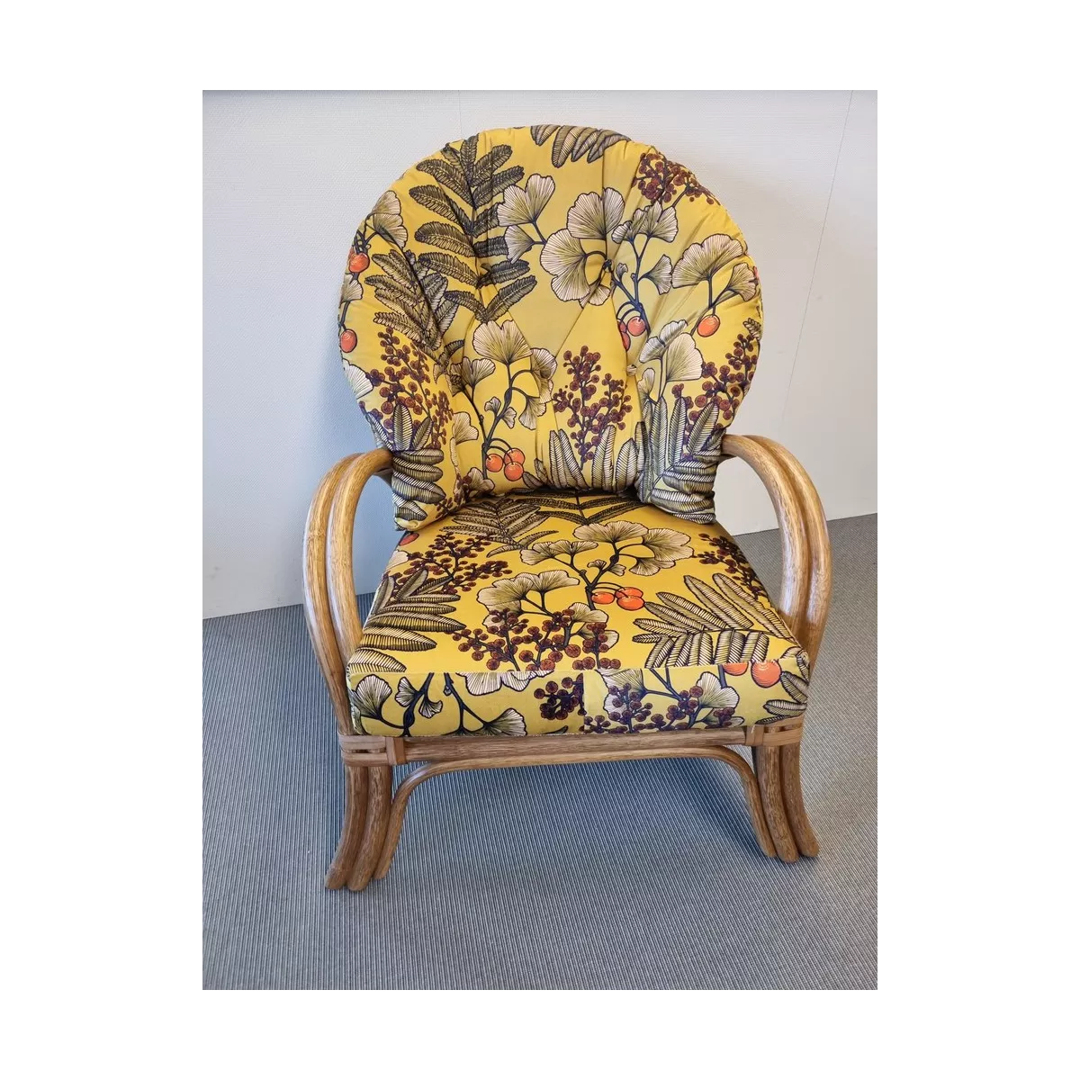 Fauteuil Sydney Noisette Tissu Victoria