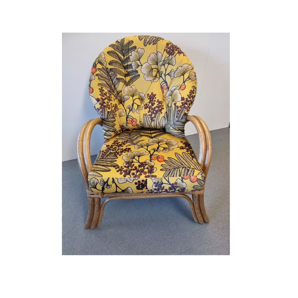 Fauteuil Sydney Noisette Tissu Victoria
