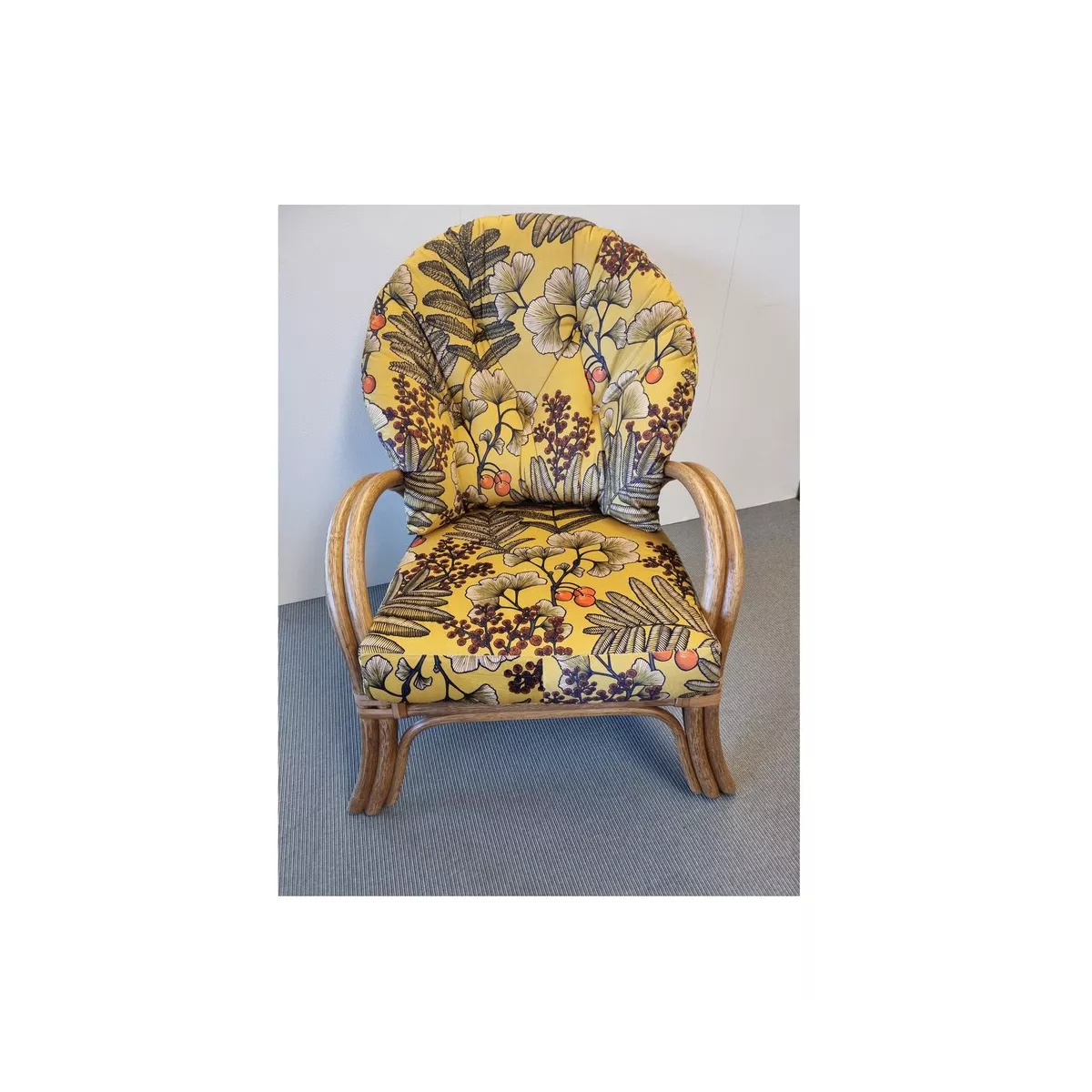 Fauteuil Sydney Noisette Tissu Victoria