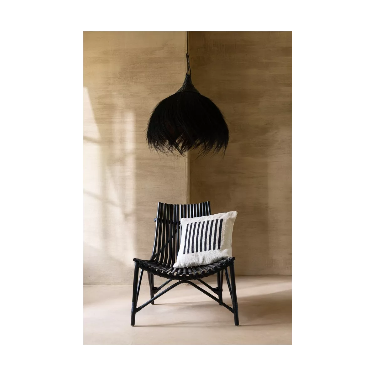 Fauteuil Rotin Emmo Noir