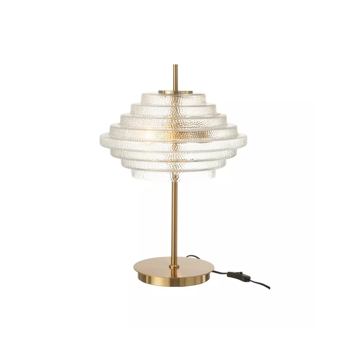 Lampe Led Laiton et Verre h54