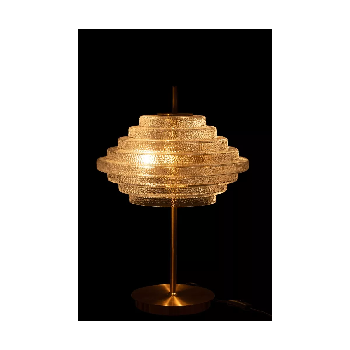 Lampe Led Laiton et Verre h54