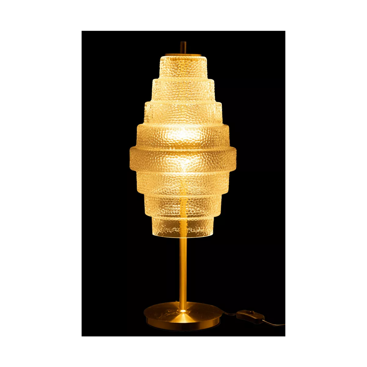 Lampe Led Laiton et Verre h58