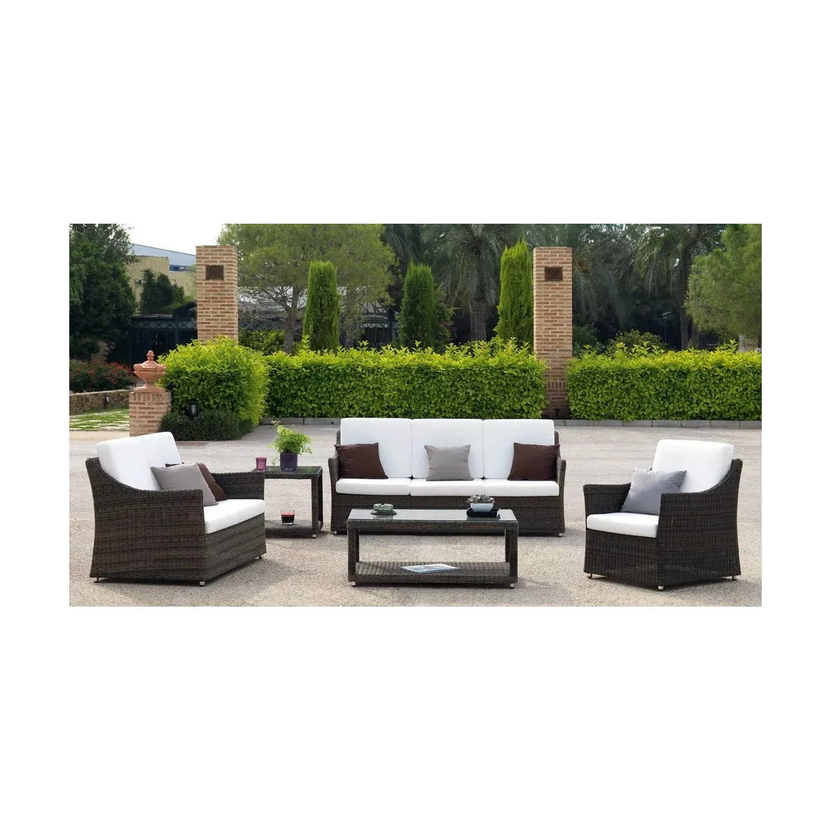 salon Ibiza : canapé 3p + 2 fauteuils