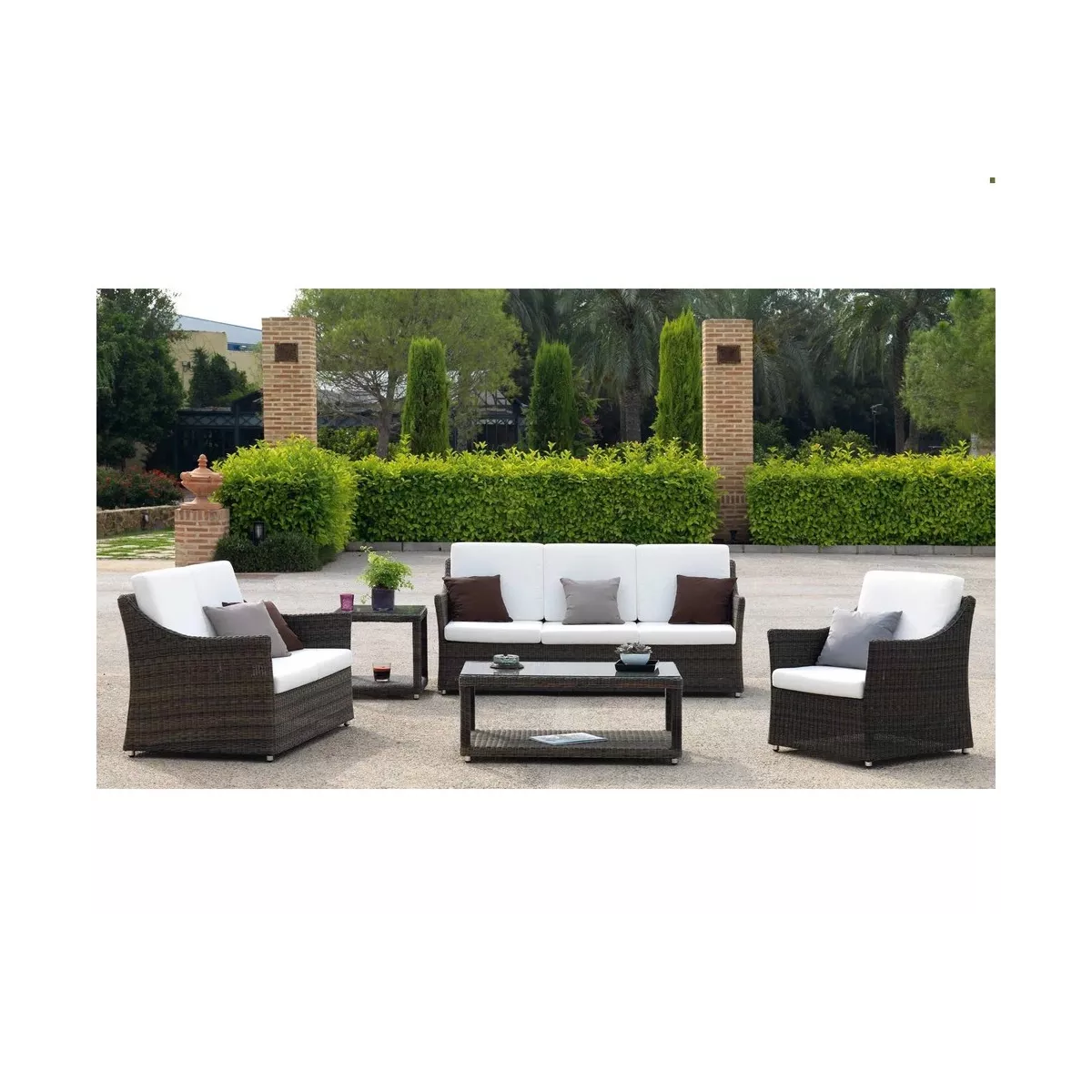 salon Ibiza : canapé 3p + 2 fauteuils
