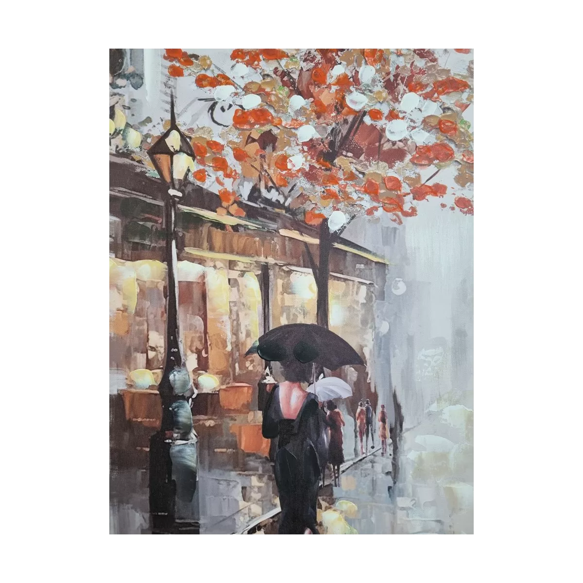 Tableau Promenade sous la pluie 70x70