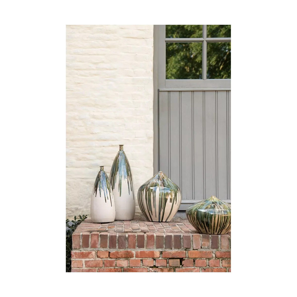 Vase Peint Céramique Pluton H.51 cm