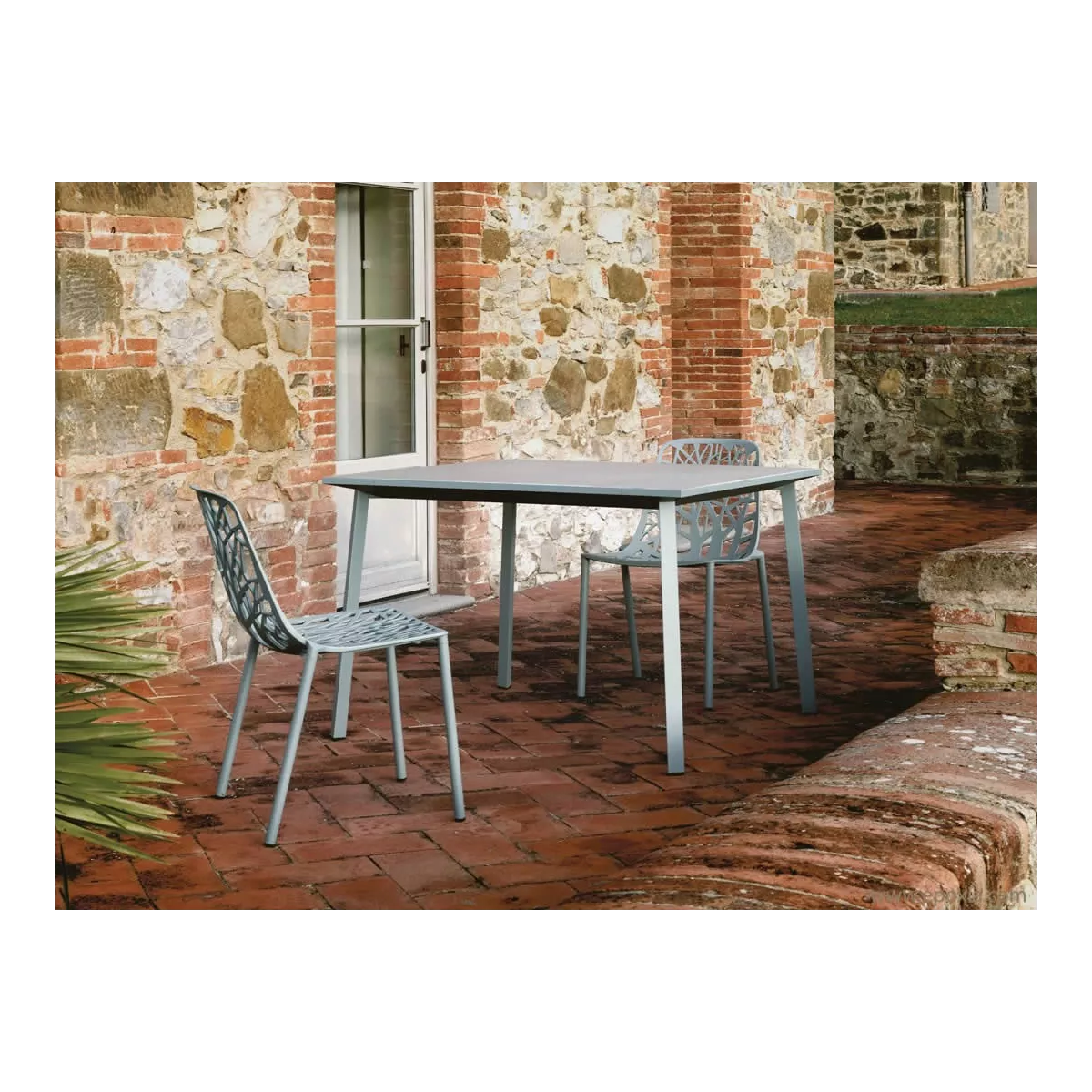 Chaise Aluminium Forest Bleu